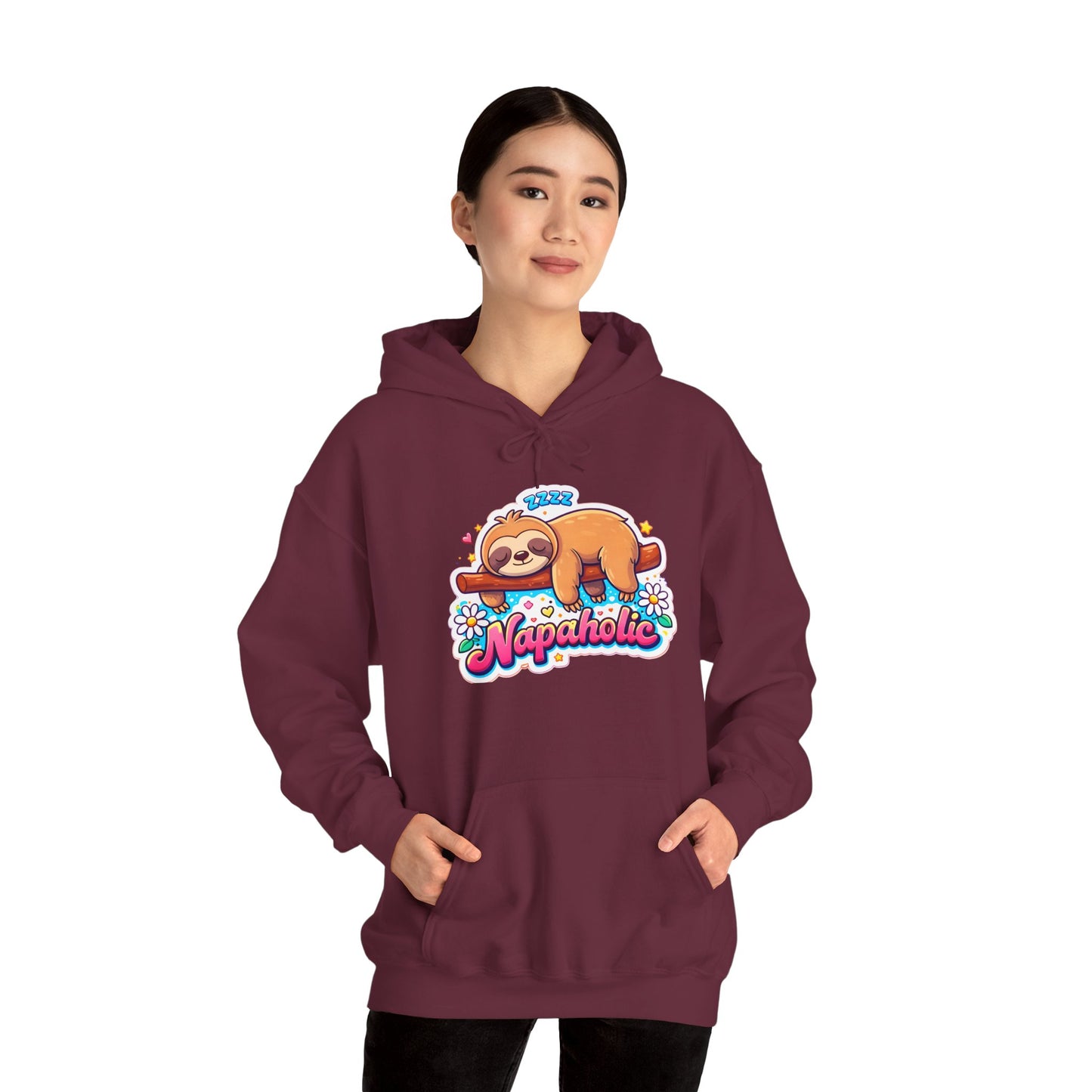 Napaholic Sloth Hoodie — Cute Sleepy Sloth Graphic Sweatshirt