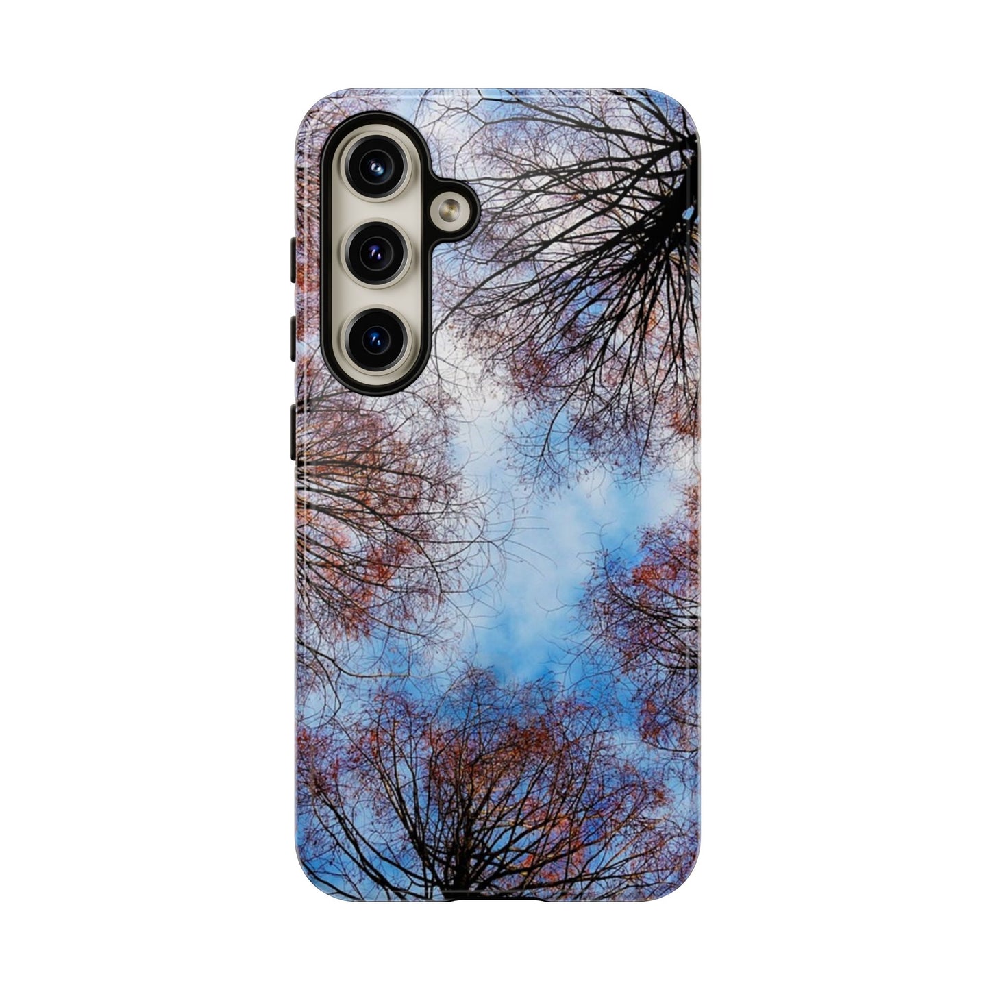 Skyward Trees Phone Case — Nature Forest Canopy Protective Tough Case