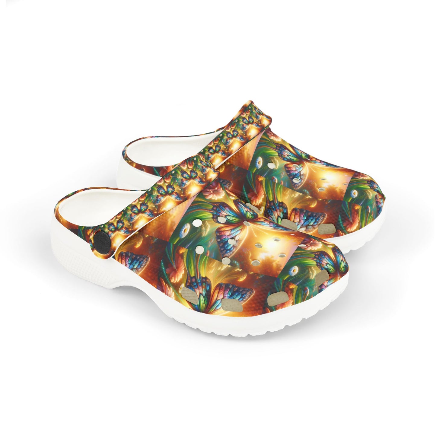 Colorful Butterfly Clogs for Kids - Fun Summer Footwear