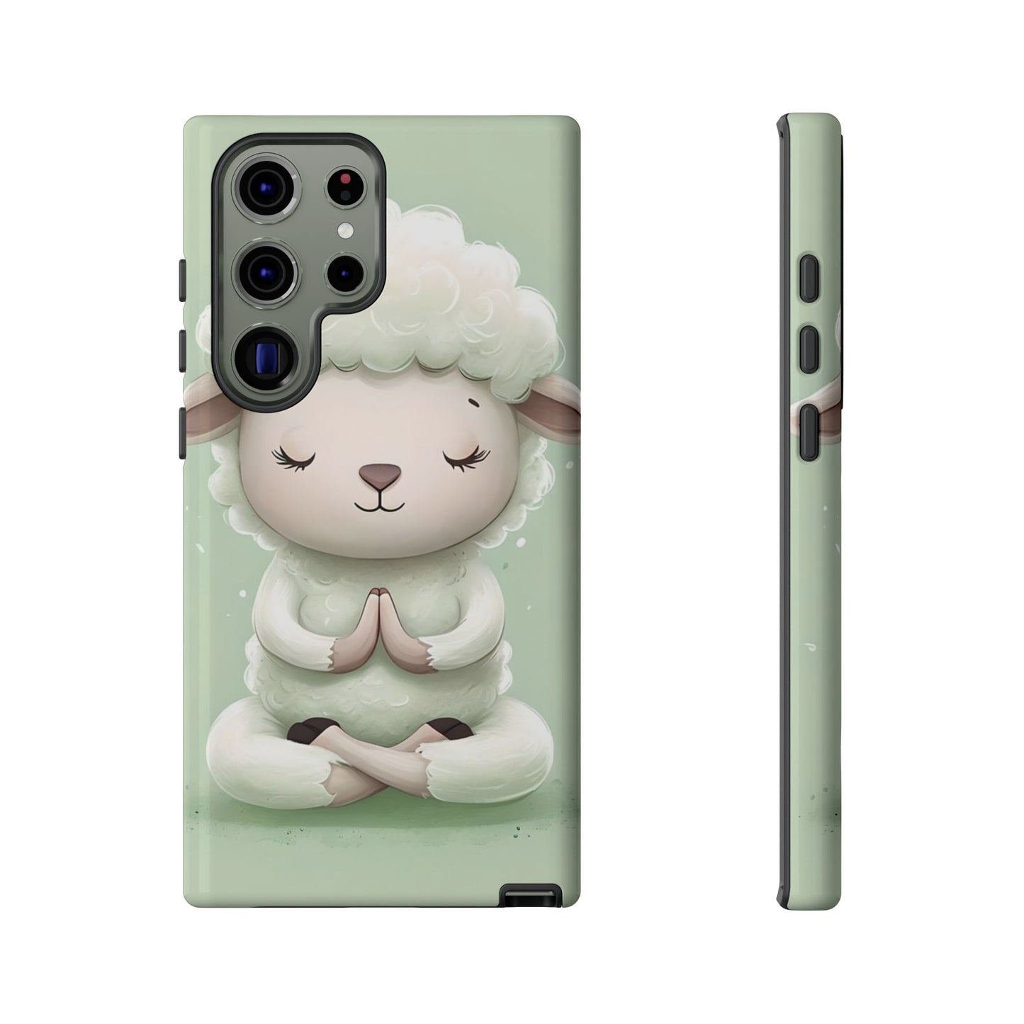 Meditating Lamb Phone Case — Cute Pastel Protective iPhone Cover