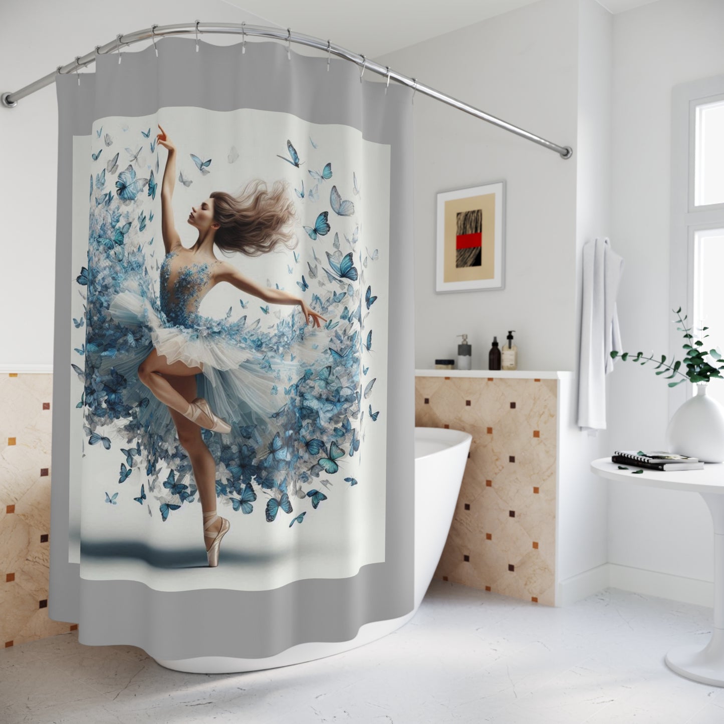 Butterfly Dance Shower Curtain, Elegant Home Decor