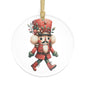 Nutcracker Soldier Acrylic Ornament — Festive Christmas Tree Decoration