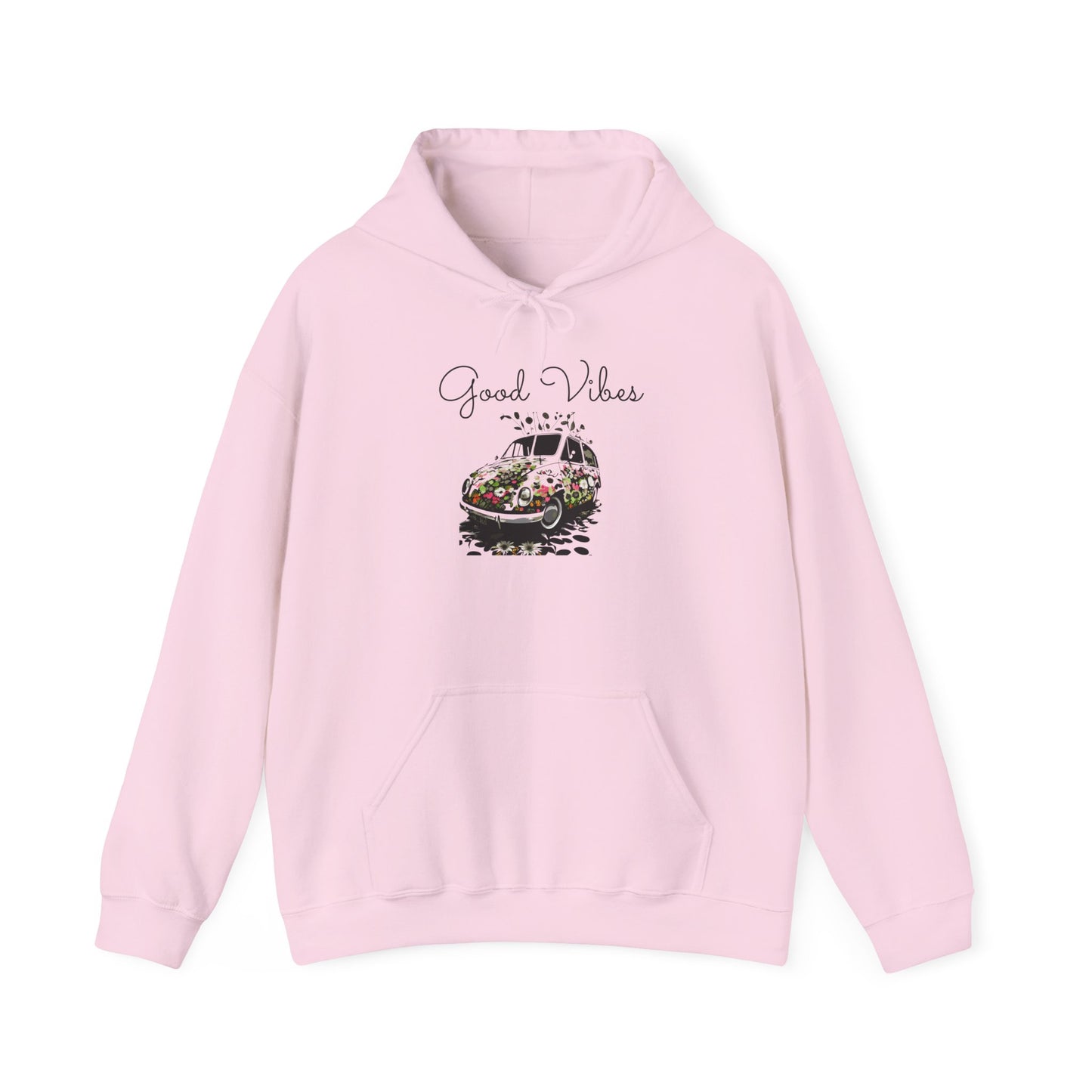 Good Vibes Hooded Sweatshirt - Unisex Heavy Blend, Cozy Gift for Friends, Casual Wear, Summer Outings, Beach Days, Chill Vibes