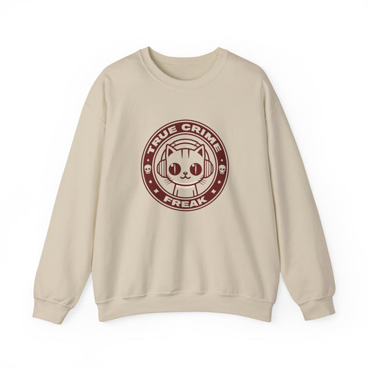 True Crime Freak Cat Crewneck Sweatshirt