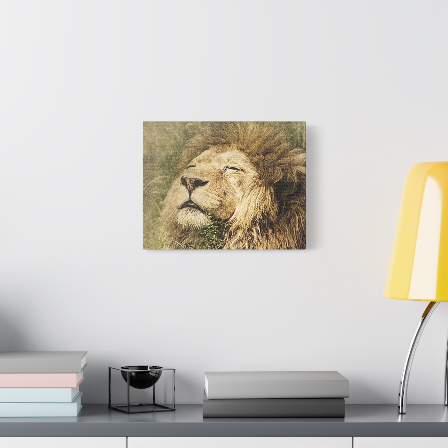 Lion Portrait Matte Canvas Print — Stretched 1.25" Wall Art