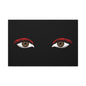 Red Lashes Wall Art Canvas — Glam Eyes Makeup Decor