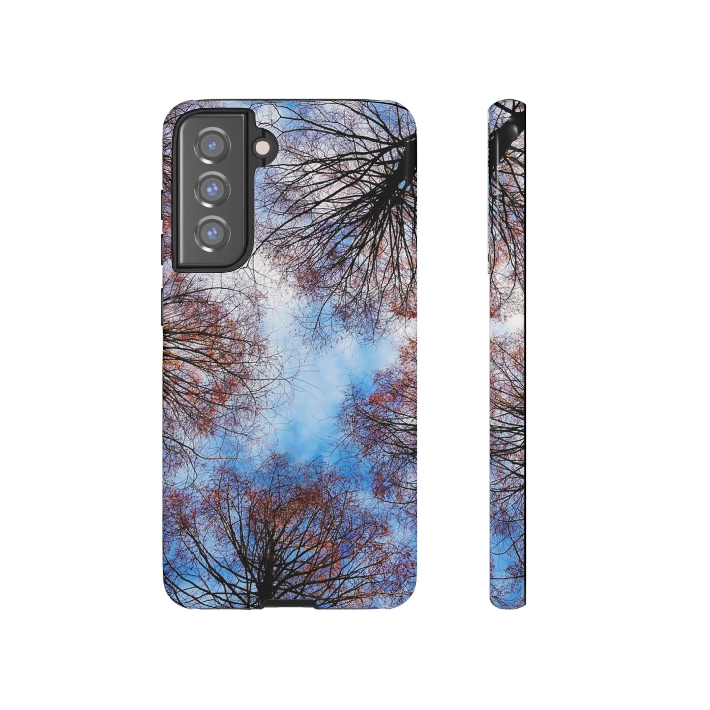 Skyward Trees Phone Case — Nature Forest Canopy Protective Tough Case
