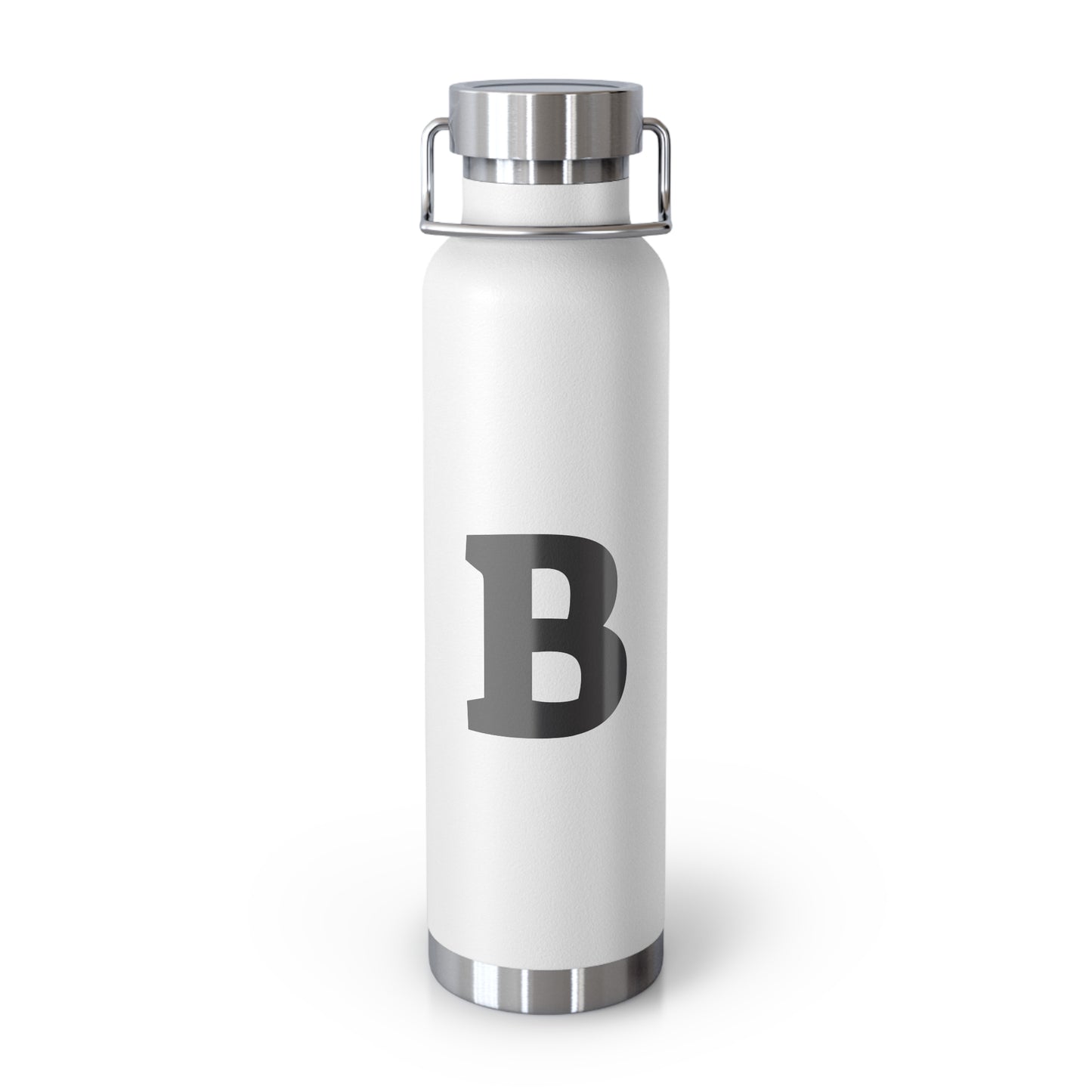Personalized Copper Insulated Water Bottle, 22oz - "B" Custom Monogram