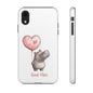Cute Hippo Phone Case - Good Vibes Design, Animal Lover Gift, Fun Accessory, Birthday Present, Phone Accessories