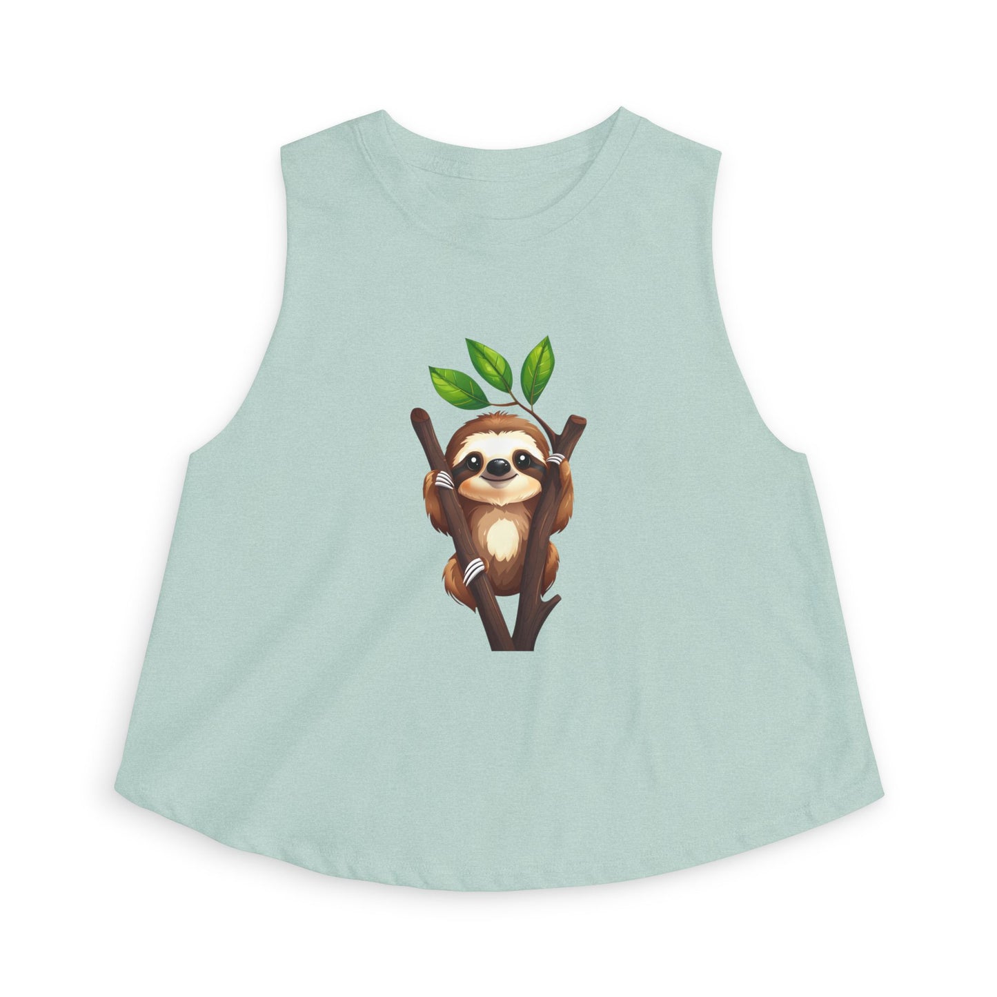 Sloth Hanging Cute Graphic Crop Top