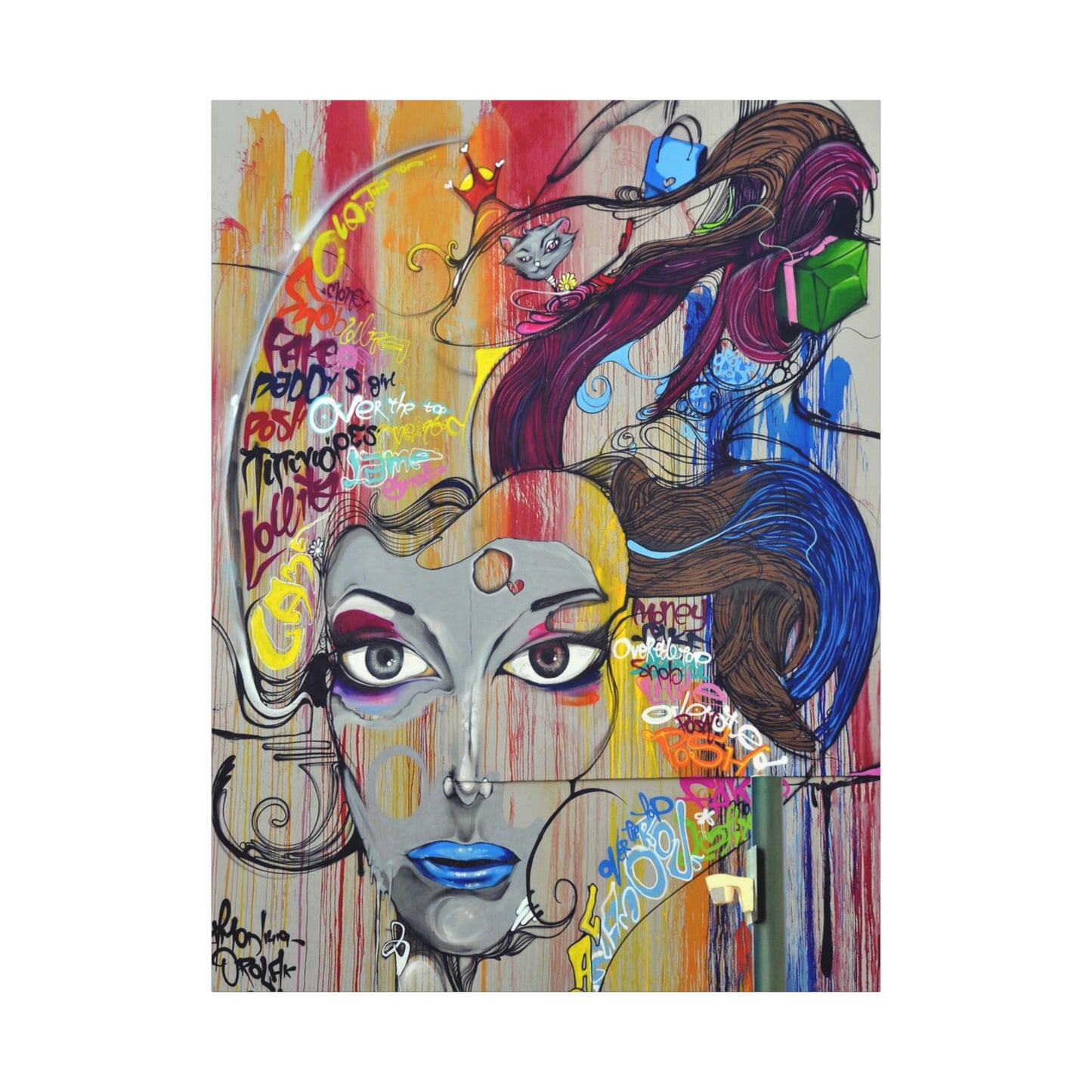 Colorful Graffiti Portrait Canvas
