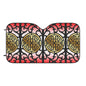 Oriental Fortune Car Sun Shade — Red & Gold Decorative Windshield Protector