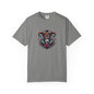 Vibrant Graphic Unisex T-Shirt with Floral Mask Design