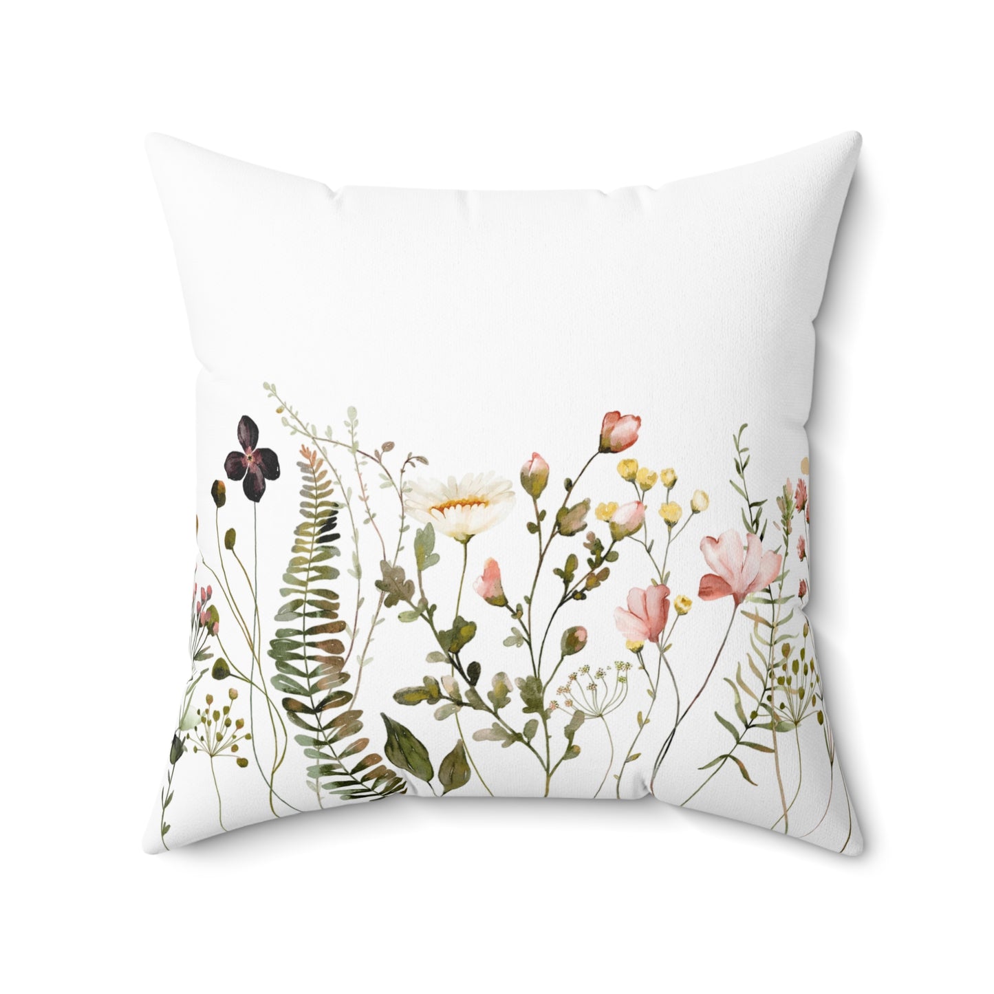 Floral Decorative Pillow, Cozy Home Accent, Botanical Cushion, Ideal Gift for Home Decor, Spring and Summer Vibes, Perfect for Living Room