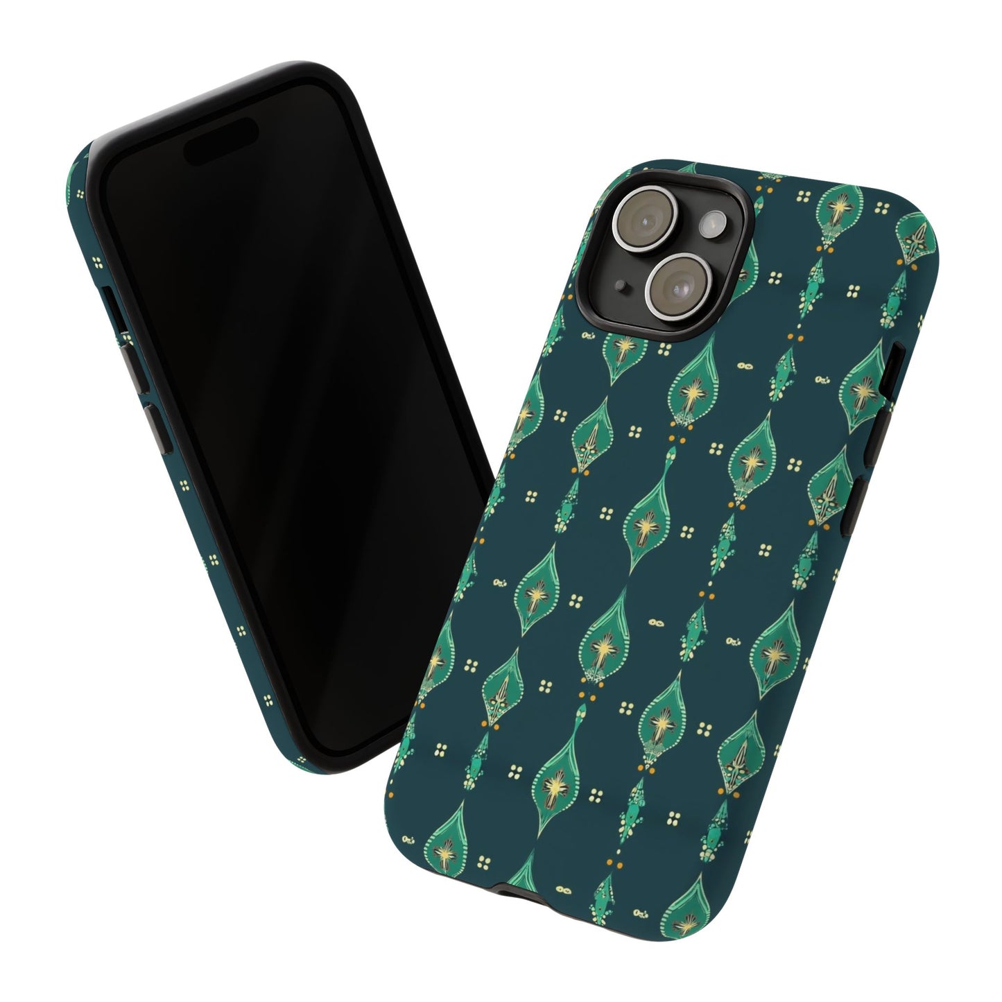 Emerald Boho Teardrop Phone Case