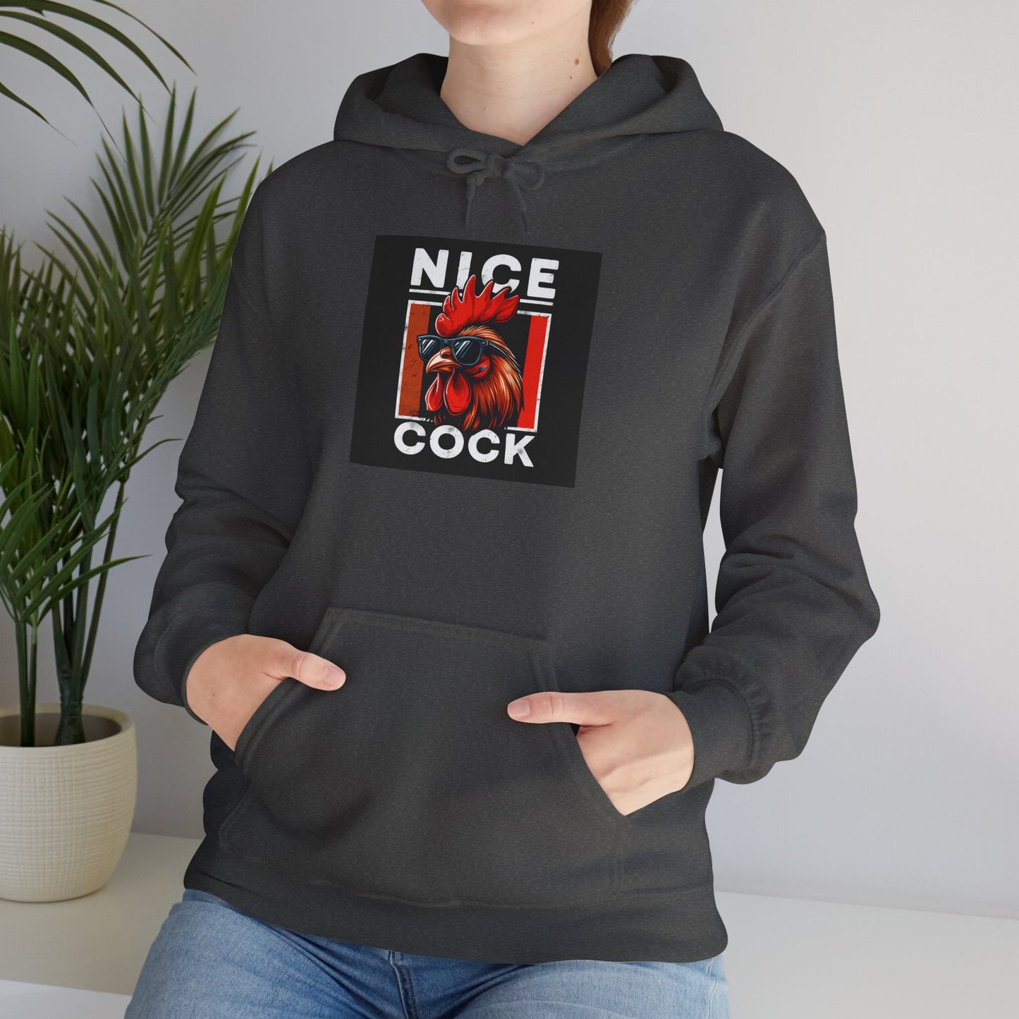 Rooster Graphic Hoodie – "Nice Cock" Bold Farmhouse Pullover