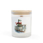 Frosted Glass Candle - Cozy Snowman Scented Candle for Winter Decor, Holiday Gift, Home Fragrance, Relaxation, Stocking Stuffer