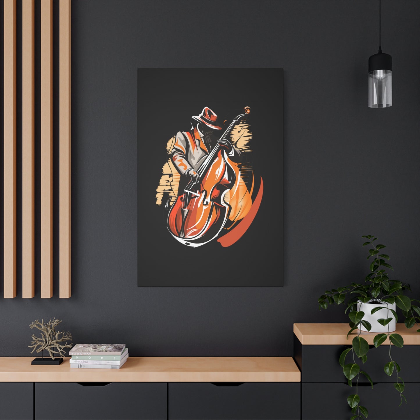 Matte Canvas, Stretched, 1.25" - Bass Player