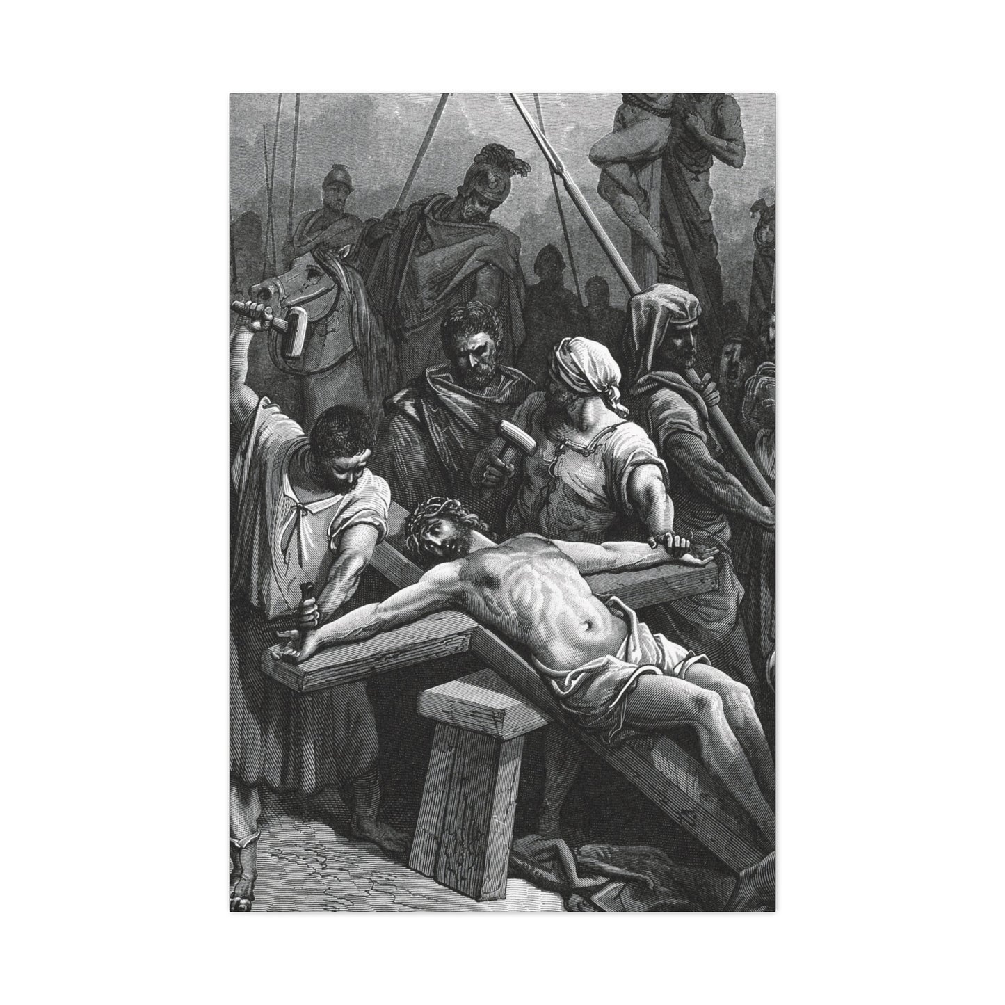 Crucifixion Art Matte Canvas Print – Stretched Religious Wall Decor