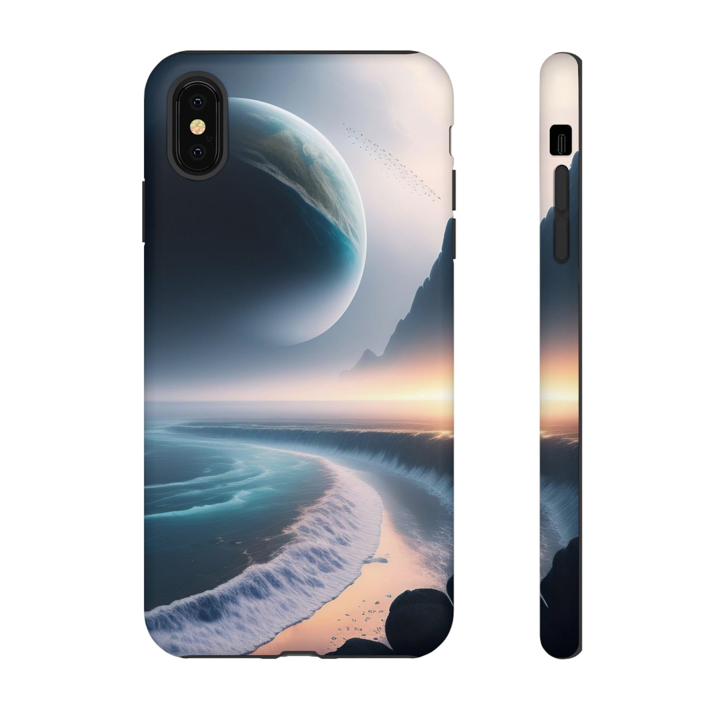 Galaxy Ocean Phone Case — Surreal Planet Beach Tough Case