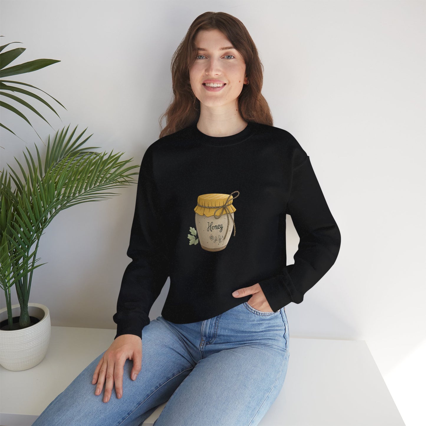 Honey Jar Sweatshirt, Cozy Gift, Fall Fashion, Unisex Apparel, Sweetheart Gift, Cute Sweatshirt