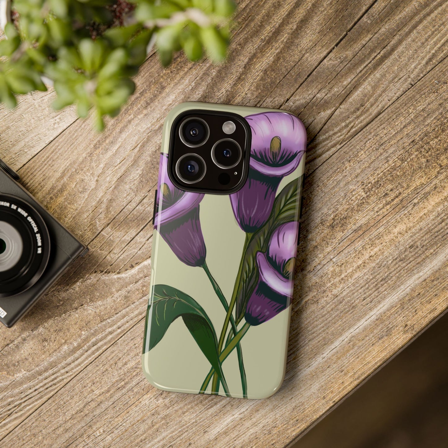 Floral Phone Case - Tough Cases, Purple Flower Design, Cell Phone Accessories, Gift for Her, Nature Lover Essentials