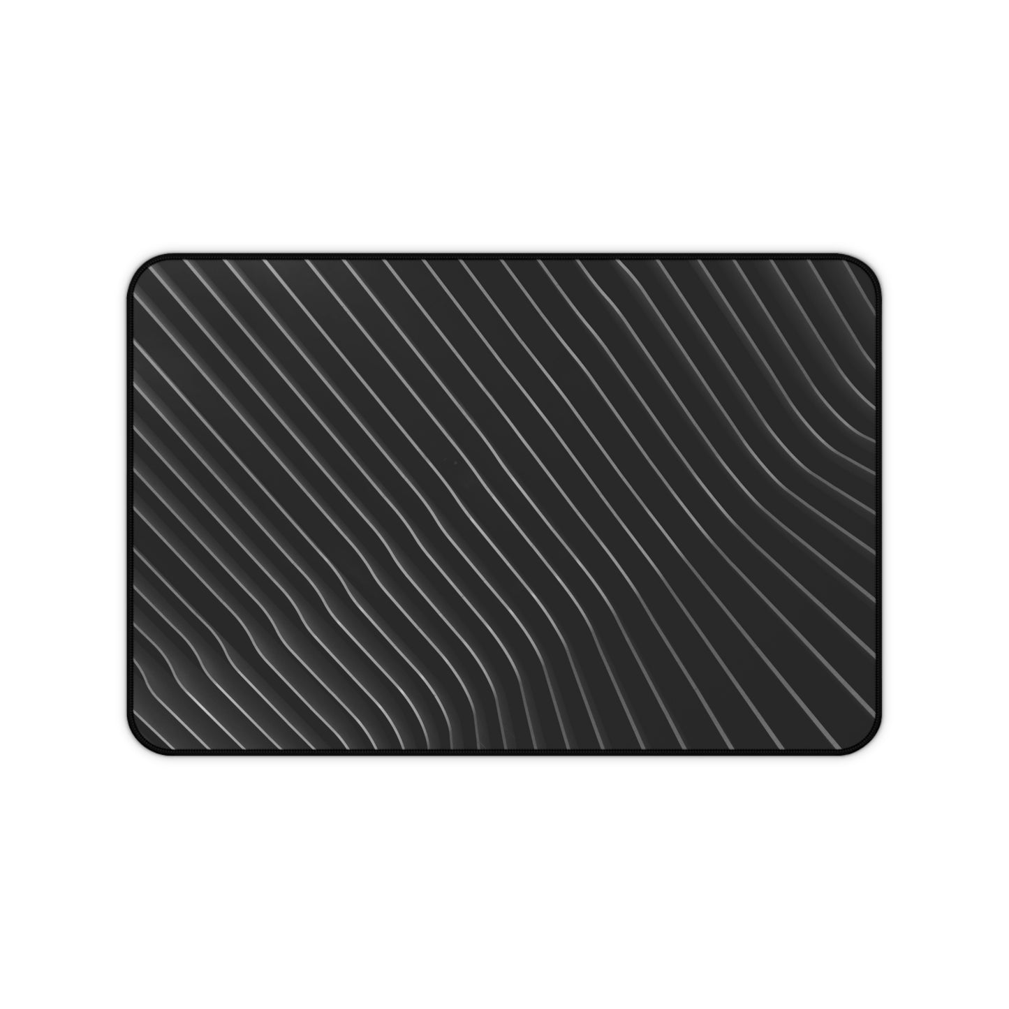 Minimal Black Wave Desk Mat — Modern Gaming & Office Mouse Pad