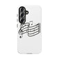 Musical Notes Phone Case — Black Treble Clef Music Staff Tough Case