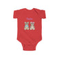 Twins Bear-Themed Infant Bodysuit, Cute Baby Onesie, Gift for New Parents, Baby Shower, Twin Celebration Outfit, Adorable Baby Clothing