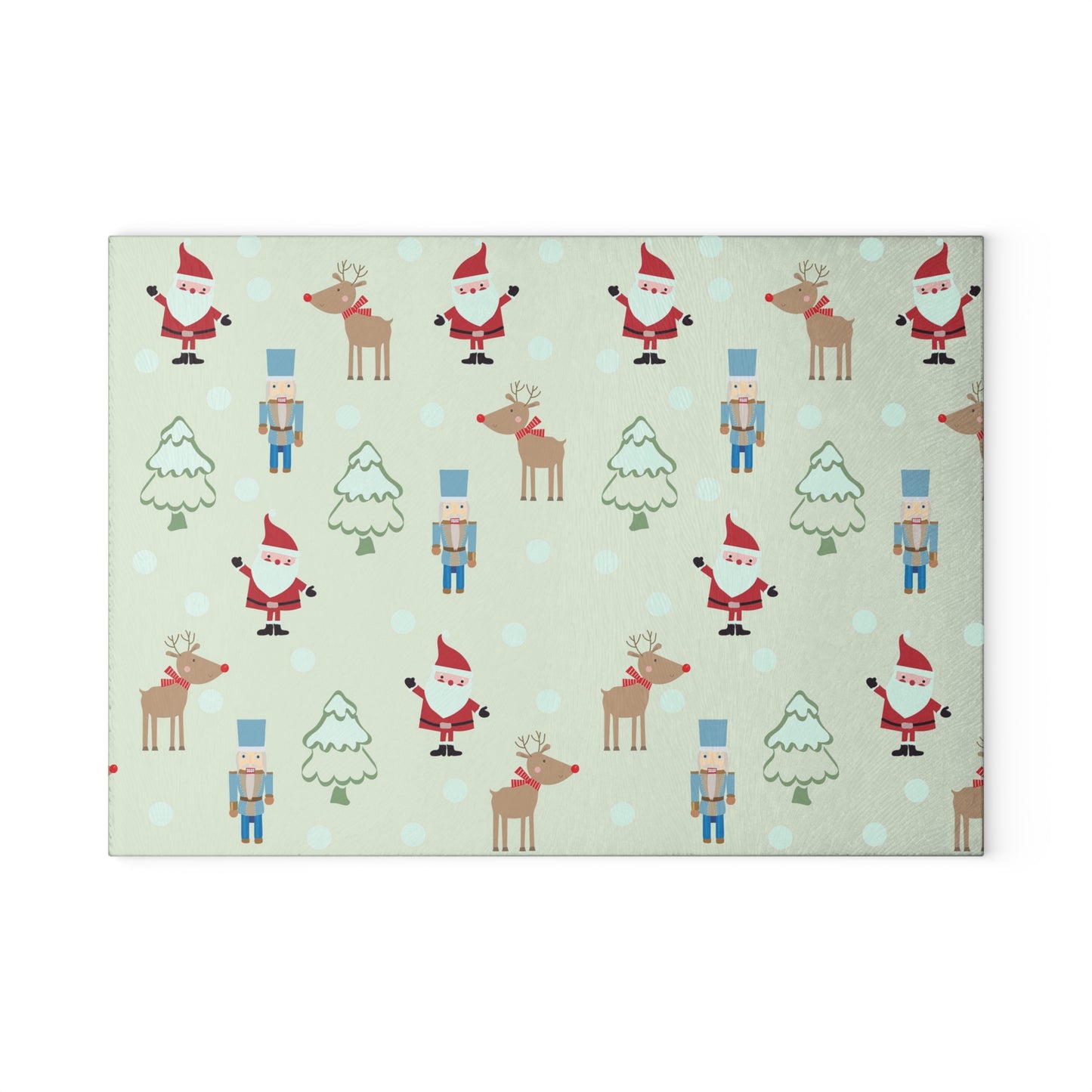 Festive Holiday Glass Cutting Board, Christmas Kitchen Decor, Seasonal Cooking Gift, Merry & Bright Kitchenware, Unique Holiday Tableware