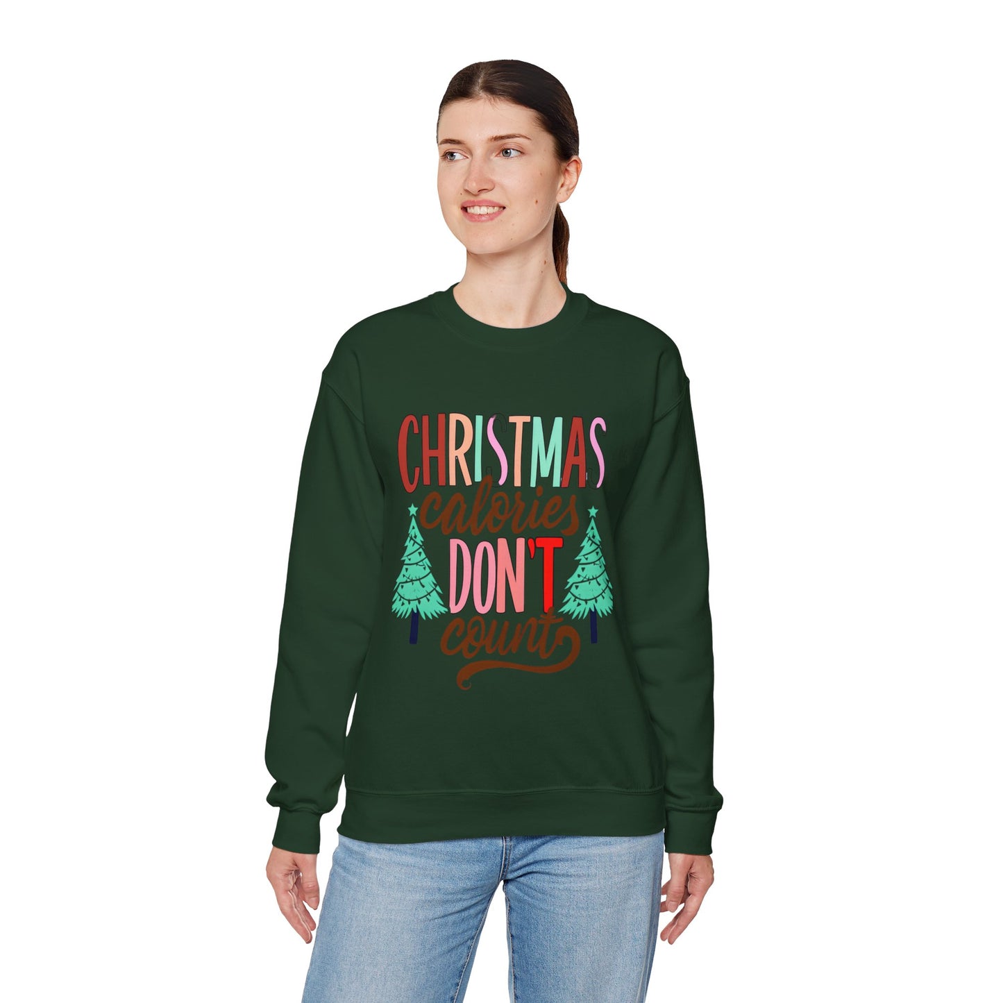 Christmas Calories Don't Count Sweatshirt — Funny Holiday Crewneck
