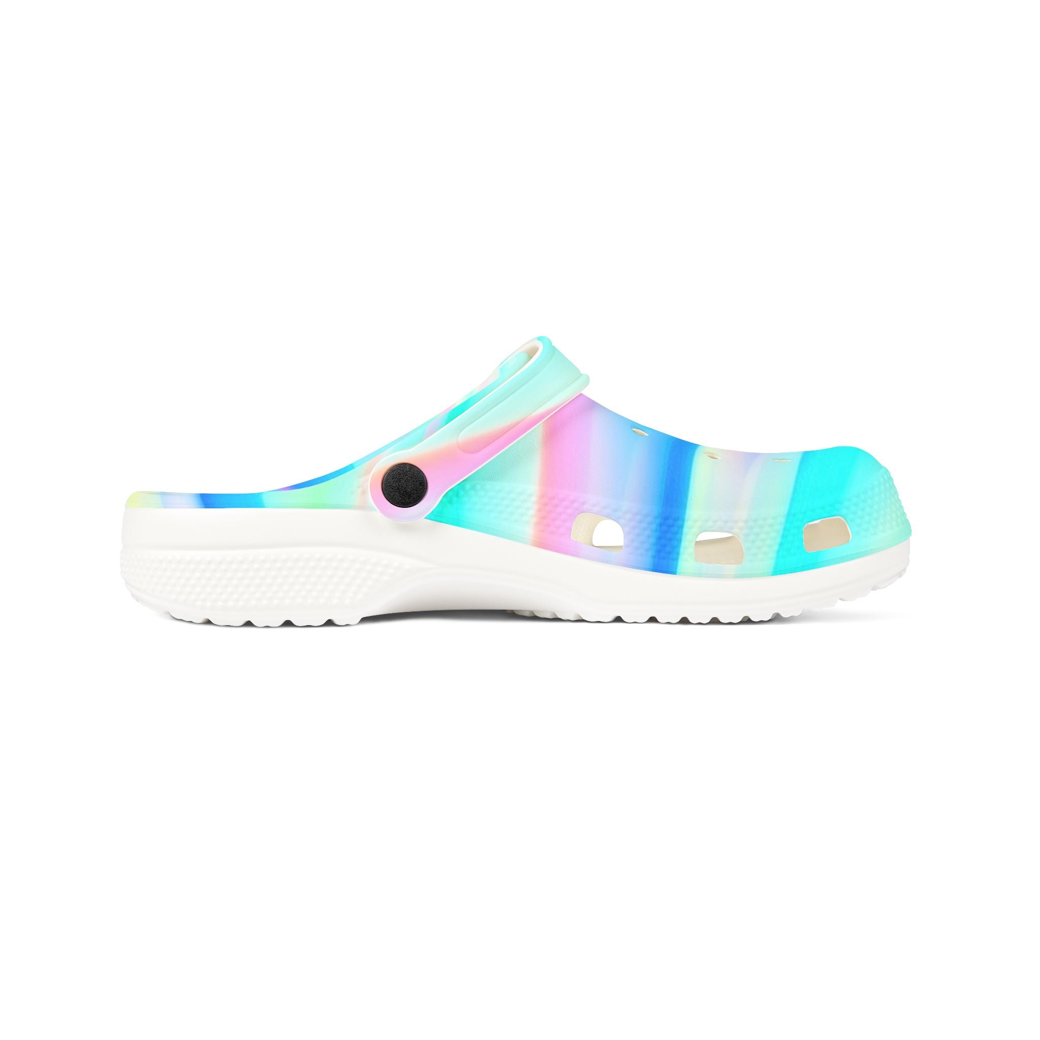 Pastel Ombre Foam Clogs / Crocs – Watercolor Rainbow Slip-On Shoes