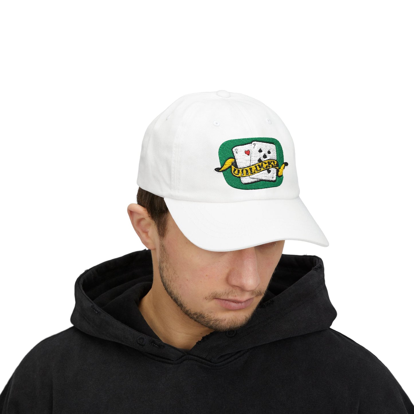 Dad Cap — 'UnLucky' Playing Cards Embroidered Baseball Hat