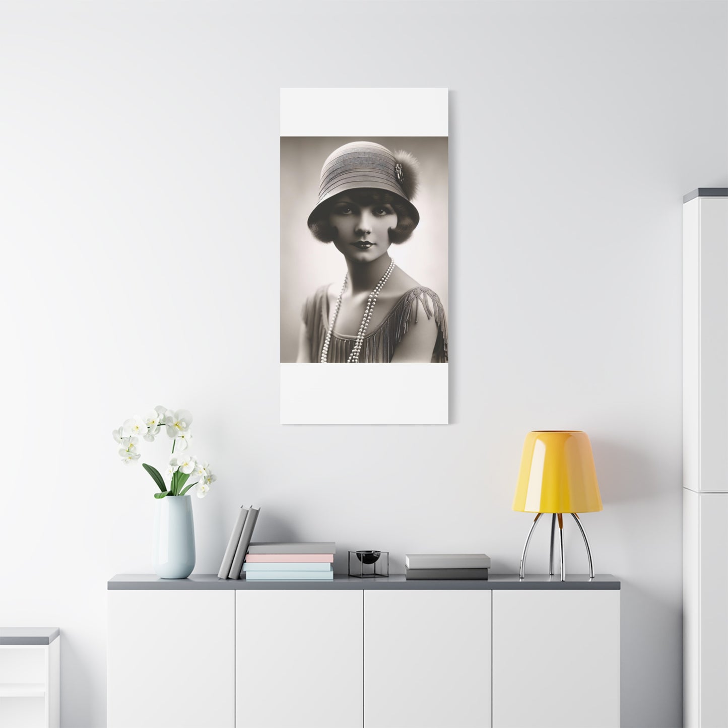 Vintage 1920s Flapper Portrait Canvas