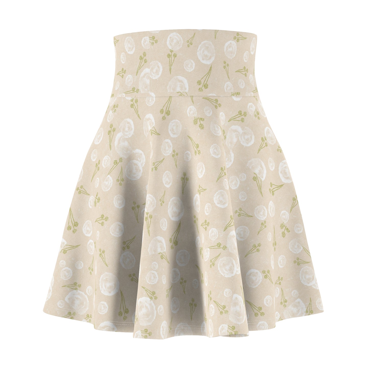 Floral Print Women's Skater Skirt, Casual Everydaywear, Summer Style, Festival Outfit, Gift for Her