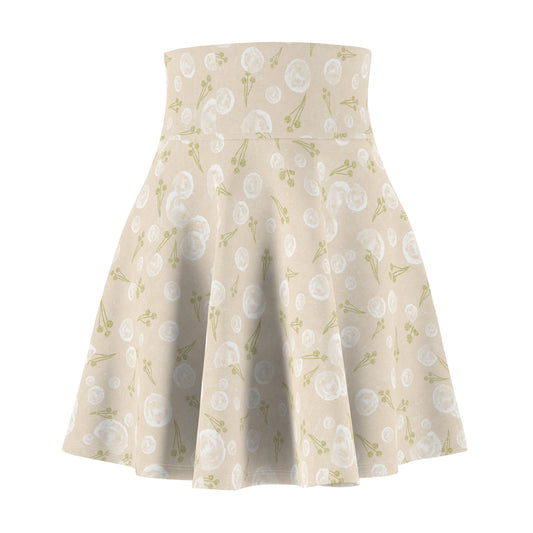 Floral Print Women's Skater Skirt, Casual Everydaywear, Summer Style, Festival Outfit, Gift for Her