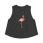 Flamingo Sketch Crop Top — Cute Tropical Graphic Tank