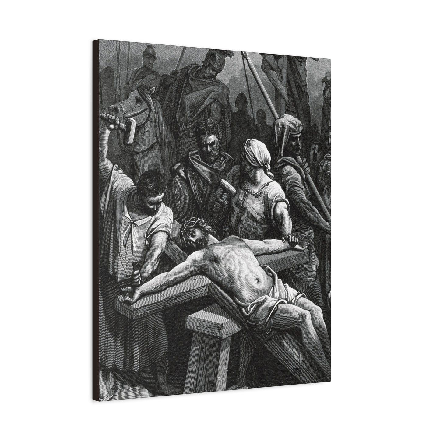 Crucifixion Art Matte Canvas Print – Stretched Religious Wall Decor