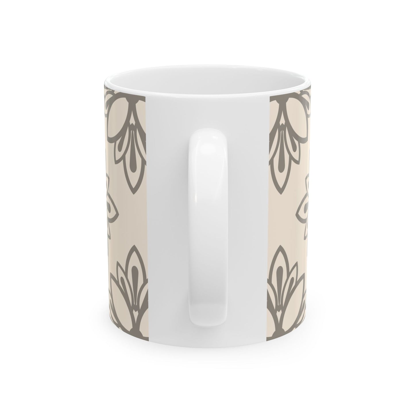 Boho Floral Ceramic Mug, Stylish Coffee Cup, Unique Gift for Her, Cozy Vibes, Home Decor, Tea Lovers, Kitchen Essential