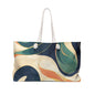 Abstract Retro Swirl Weekender Bag — Boho Travel Tote