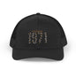 1971 Leopard Print Snapback Trucker Cap — Vintage Born in 1971 Birthday Gift