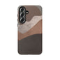 Abstract Earthtone Phone Case — Brown Layered Rugged Tough Case