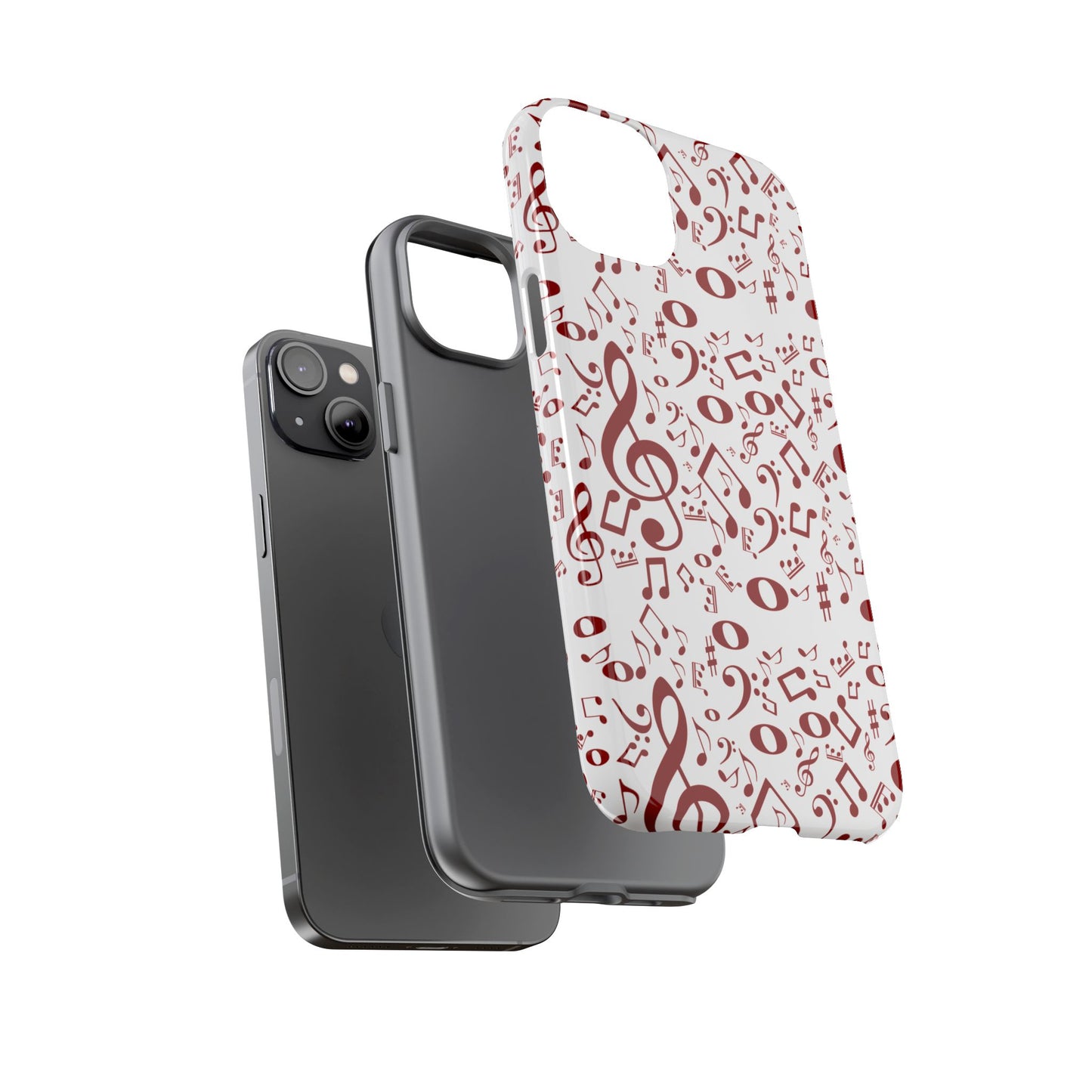 Musical Note Phone Case, Tough iPhone Cover, Gift for Musicians, Customizable, Music Lover's Accessory, Durable Phone Protection