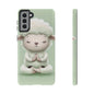Meditating Lamb Phone Case — Cute Pastel Protective iPhone Cover