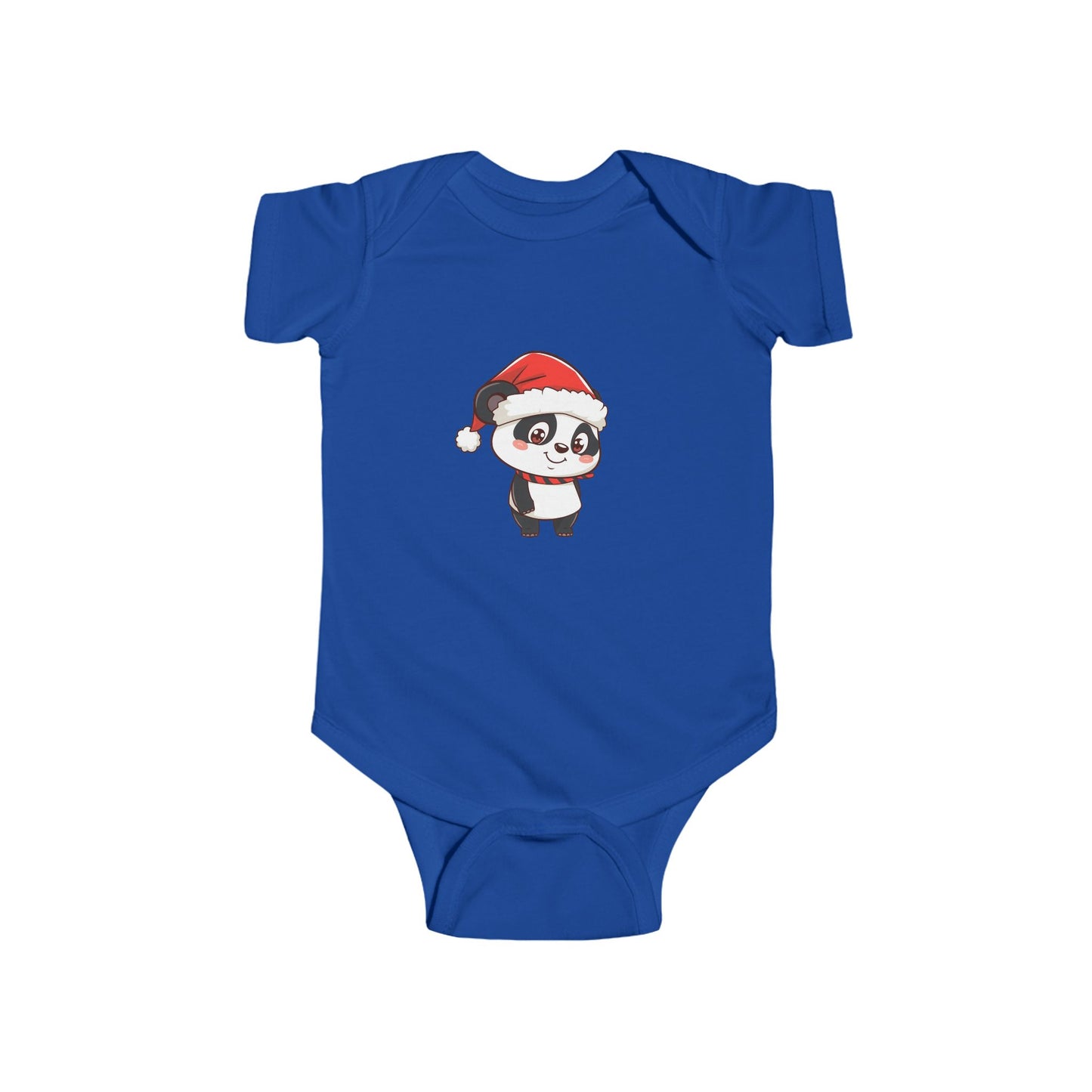 Cute Christmas Panda Bodysuit for Infants, Baby Christmas Outfit, Holiday Gift for Newborns, Festive Baby Clothes, Santa Panda Design