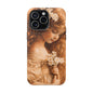 Vintage Floral Girl Magnetic Impact Phone Case — Protective iPhone Cover with Sepia Art