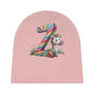Rainbow Zebra Baby Beanie, Infant Hat, Cute Baby Accessory, Personalized Baby Gift, Newborn Beanie, Unique Baby Hat