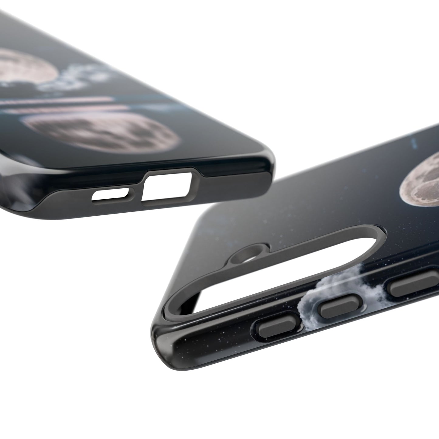 Moonlit Reflection Phone Case — Night Sky Moon & Clouds Tough Case