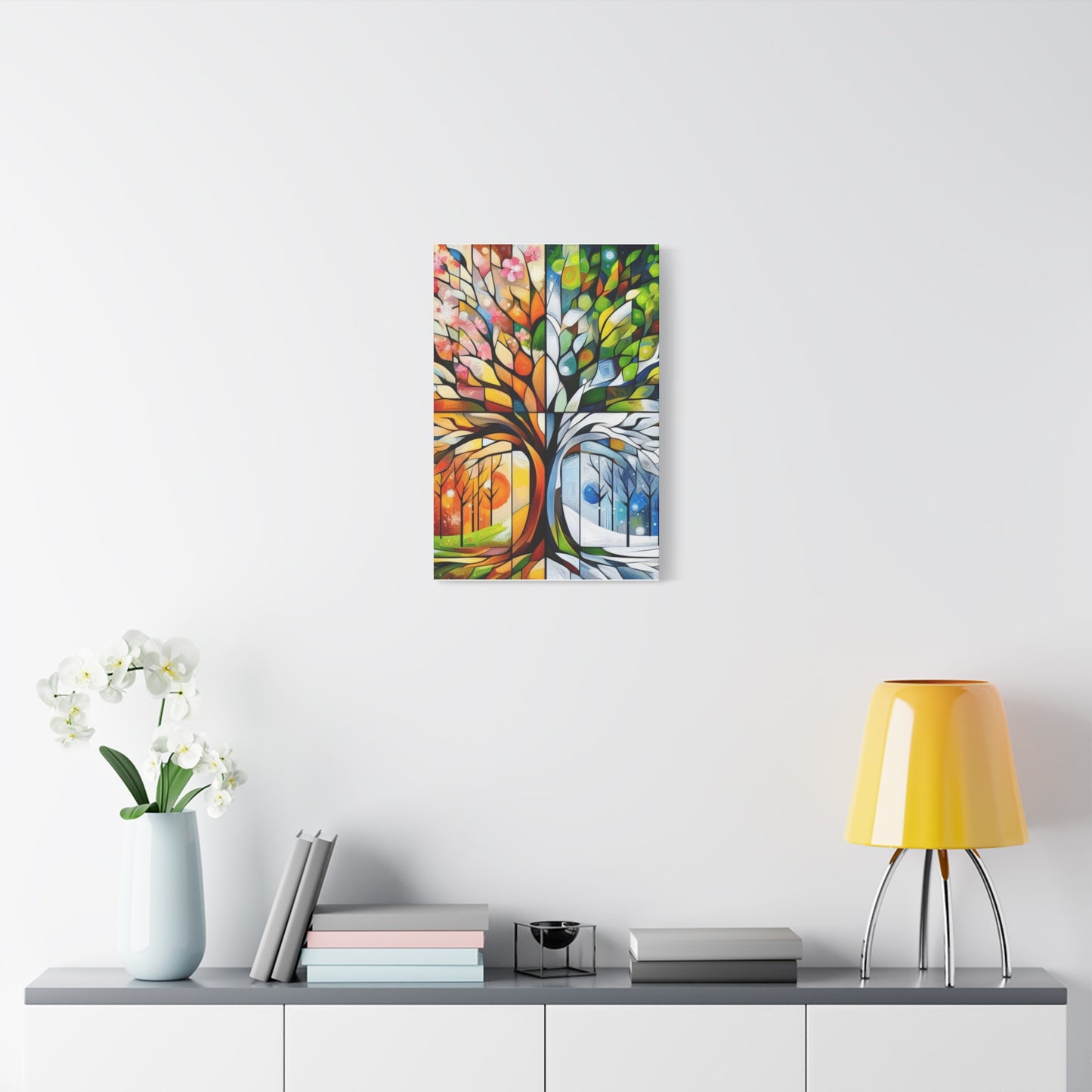Seasons Tree Matte Canvas Wall Art — Stretched 1.25"