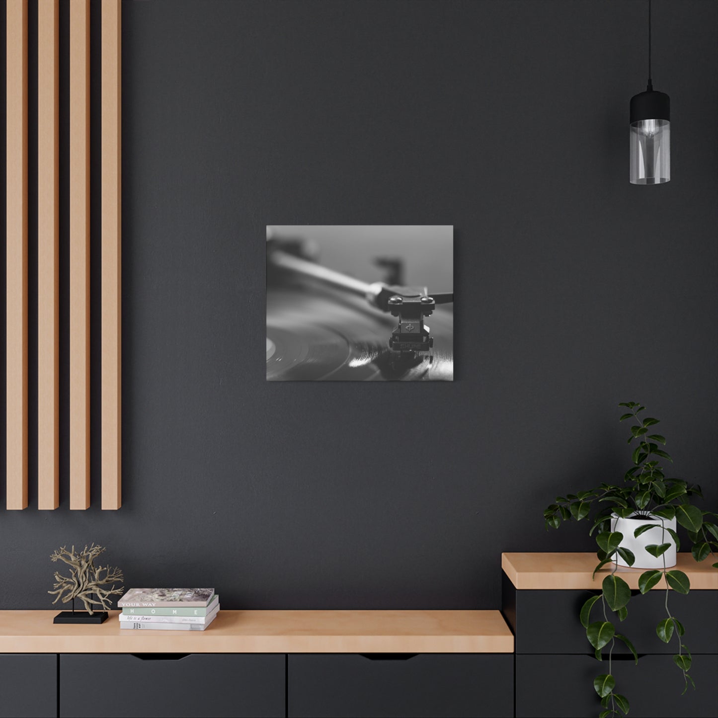 Vinyl Turntable Matte Canvas Print — Stretched 1.25" Wall Art